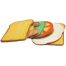 유치원생 미술활동 색칠교구 주방완구 시장놀이세트/ 실버미술 역사수업용 치료미술 단체수업용, 5개, 1매, 4절