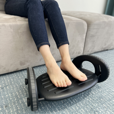 비즈바 스윙 발받침대 사무실 책상 의자 발받침 발판 풋레스트 각도조절 높이조절, 블랙