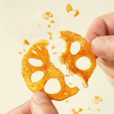 台灣上青蓮藕脆片~多種口味任選~麻辣/椒鹽/蒜味/原味/黑胡椒/海苔/酥脆爽口^^健康零食首選, 200g, 1個, (蒜味)-蓮藕脆片