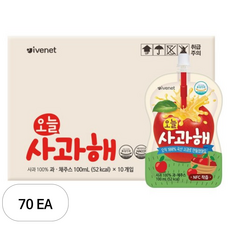 아이배냇 오늘사과해 주스, 100ml, 70개