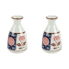 일본풍 분홍국화 도자기 독구리 사케 전통주 도쿠리 술병 300ml 2P세트, 2개