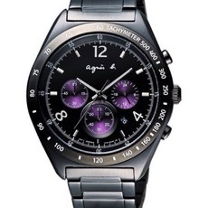 【富安鐘錶】五十年實體店面 AGNES b 三眼計時 紫圈款 BW8004P1 運動手錶 一年保固, 1個