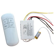 二路遙控燈具開關 無線遙控 二路獨立控制 簡易安裝 睡眠模式, 1個