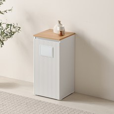 가구의서 템바보드 휴지통 수납장 400x395x828mm, 화이트