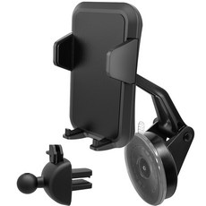 옵시디언 차량용 인포테인먼트 흡착 젤패드 송풍구 핸드폰 반자동 클립거치대, 1개