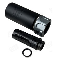 SUREFIRE WARDEN 더미 소음기 3.5인치 미니 숏 합금 사일렌서 레플리카 BK/TAN, 1개, 블랙
