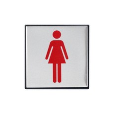 여자 화장실 점자 표지판 알루미늄 사인 100x100x3 1개입, 6개