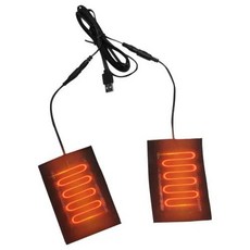 오토바이열선장갑 전기 USB 가열 장갑 휴대용 5V 히터 탄소 섬유 천 작업 외출 여행용 패드 1 쌍, 1.Black