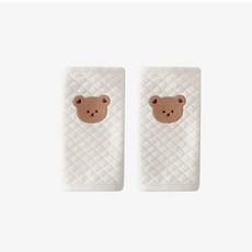 midodo刺綉動物汽車安全帶防勒脖保護套，寶寶安全帶護肩，兒童安全帶保護套，可愛動物造型，舒適防勒, 1個, 小熊