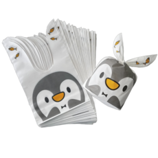 모디안 구디백 단체 포장 보자기형 선물 봉투 13.5 x 22 cm, 펭귄, 50개