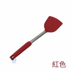 餐具達人【C&C 不鏽鋼矽膠鏟 34CM】耐熱矽膠鍋鏟，不沾鍋專用，真新系列, 紅色 (34CM), 1個