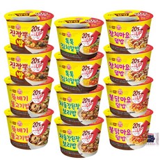 오뚜기 컵밥 혼합세트 톡톡김치 2개 + 참치마요 2개 + 불닭마요 2개 + 차돌강된장 2개 + 진짬뽕 2개 + 뚝배기불고기 2개, 1세트