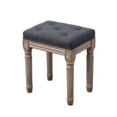 빈티지 베드벤치 휴식 롱스툴 가정용 엔틱 장의자, 다크 그레이 / 40 x 30 x 46cm