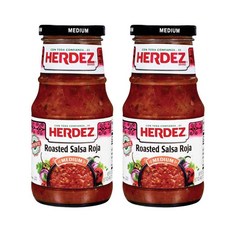 에르데스 로스팅 살사 로하 (중간 매운맛) 425그램 (2개 팩) Herdez Roasted Salsa Roja (Medium) 15 oz (Pack of 2), 425g, 1개