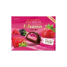 LOTTE 樂天 Ghana 巧克力 草莓起司 莓果 抹茶 草莓巧克力球 餅乾, 1個, 三重莓果巧克力 68g