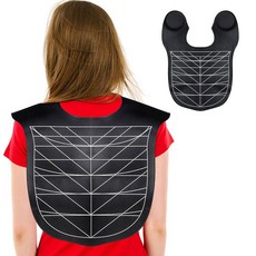 야룽 헤어 커팅 칼라 케이프 스타일링용 실리콘 가이드 살롱 헤어드레싱 이발소 웨이트 넥 랩 블랙, 야룽 헤어 커팅 칼라 케이프, 스타일링용 실리콘 가이드