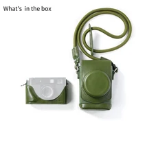 fujifilm 호환용 X 하프용 SmallRig 가죽 케이스 키트(풀 커버 운반 가방 포함) 직조 숄더 스트랩 5218, 02 (Green) 5220