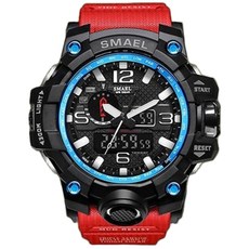 SMAEL 多功能雙顯示防水冷光運動電子錶