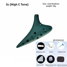 그린 오카리나 프로페셔널 12홀 어린이 초보자용 휴대용 오르프 악기 성인용, 07 SC Tone