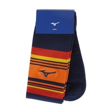 Mizuno 運動襪 棒壘襪 長筒襪 背號窗 毛巾底 耐磨 12TX1U2216Q, 深藍, 1個