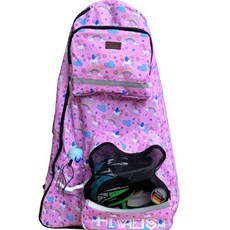 XPUSH兒童平衡車裝車包12寸通用滑步車背包裝車袋puky兒童平衡車收納袋腳踏車手提包, 雙肩包彩虹粉色適合12寸 14寸, 1個