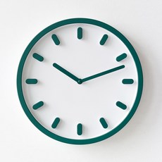 MJK 300 포인트 라인 무소음 벽시계, 포인트라인 벽시계 - 딥그린