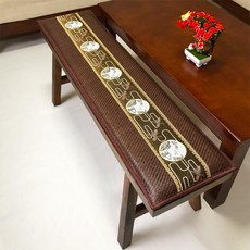 라탄 벤치 방석 매트 쿠션 긴 의자 패드 푹신한, 블랙퍼플