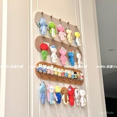 yukio掛件收納展示架免打孔可愛公仔玩偶擺件陳列架醜娃娃收納盒, 1個