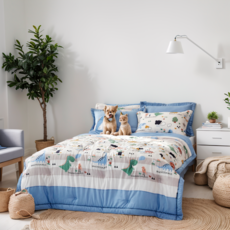 모달침구세트 헬로우디노 사계절, 베개커버40*60