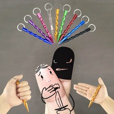 다용도 휴대용 호신용 용품 자기 알루미늄 합금 열쇠고리 캠핑 무기, 02.레드