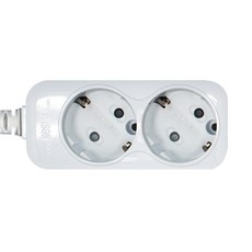 현대일렉트릭 안전한 국내산 일반 16A 2구 멀티탭, 화이트, 1개