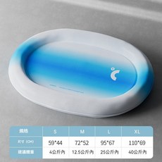 寵物涼墊 狗狗冰窩 寵物涼席 凝膠涼墊 貓咪夏季睡墊, 橢圓冰窩藍色漸變色,S, 1個