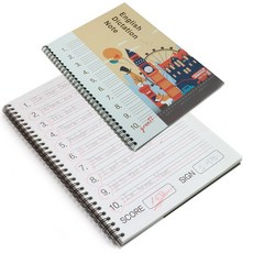 (5권)4줄 영어받아쓰기 노트(풍선) 영어노트 영어받아쓰기 스프링노트