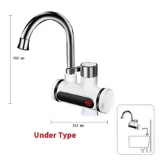 전기 온수기 수도꼭지 뜨거운 차가운 믹서 탭 온도 조절 Tankless 온수기 주방 욕실 용품, 01 Under Type, 01 AU