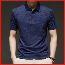 男款冰絲Polo衫 短袖T恤 夏季薄款翻領上衣 商務休閒潮男T