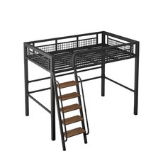 아동벙커침대 원목 서랍장 이층침대 고저침대 옷장 위아래 책상 계단 프레임 상하의 원룸, 1000mmx1900mm, 검은색 램프 사다리 (앞/왼쪽)