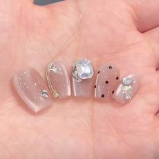 小紅書爆款穿戴甲片高級感秋季純欲風美甲片暈染漸變可拆卸假指甲, 1個, BY1640國色天香:工具包款