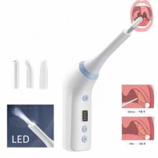 Mochae 목똥 입똥 청소기 구강세정기 무선 휴대용 LED 조명헤드 구강 이물질 제거기 3단 조절 실리콘 구취제거 이물감관리, 1세트