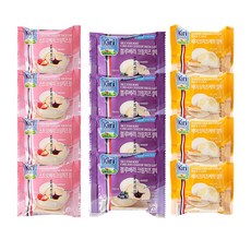 끼리 크림치즈 찰떡 3종 12입(스트로베리4블루베리4베이크4), 60g, 12개