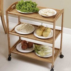 전골집 이동식 트롤리 고기집 원목 선반 왜건 수납장 카트 주방 와인 서빙, 50x24x69cm(옵션사진참조)