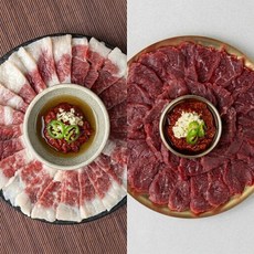 당일도축 한우 차돌사시미 한우 뭉티기사시미 320g 세트, 생차돌200g 뭉티기120g (1세트)