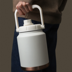 무나난 국저그 2L 대용량 보온저그 워터저그 미역국 스프 보온물통 캠핑 물통, 1개, 오프 화이트