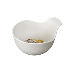 일본N.K 톤스이 화이트 나베 손잡이 그릇/나베 소스볼 국그릇 손잡이볼, 1개, K718-1