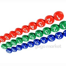 자석숫자 숫자자석스티커 아기숫자자석 화이트보드숫자자석, 빨강, 10피스, 1세트