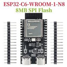 ESP32-C6 WiFi + Bluetooth 사물 인터넷 듀얼 Type-C 개발 보드 32 코어 Arduino 용 ESP32-C6-DevKit C, 02 ESP32-C6-WROOM-1-N8, 1개