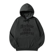 어나더 아카이브 ANOTHER ARCHIVE 에이션트 고딕 로고 후드티_차콜