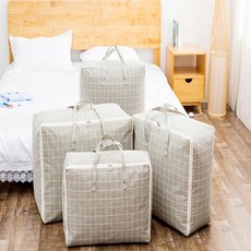 이불 넣는 가방 이불장 정리 장롱 위 침대 밑 수납 그레이 체크 대 이불수납, 브라운(대), 브라운(대)