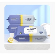 源頭台灣公司現貨廚房濕巾 去油污清潔濕紙巾 居家拋棄式抹布, 1個, 80抽