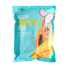 웰루츠 냉동 혼합과일 3종(망고 용과 파파야), 1개, 1kg