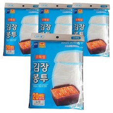 우진크린라이프 김장봉투, 소형(약5포기), 20개입, 4개
